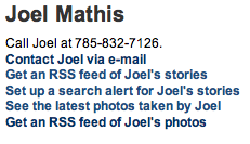 Joel's bio page Joel's bio page